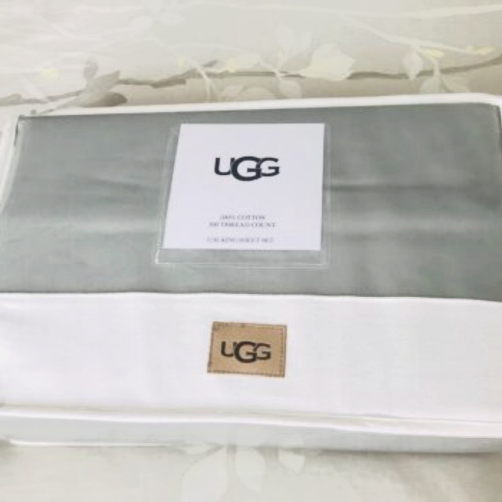 UGG Home CAL KING Fitted Flat Sheet 2x Pillowcases